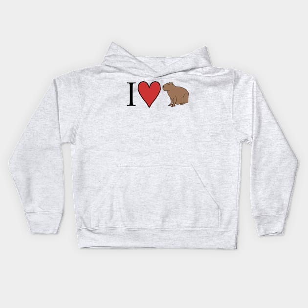 Capybara Love Kids Hoodie by ellenhenryart